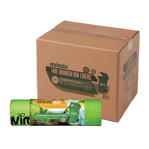 Envirostar Compostable Green Liner 140Lt Roll 12 Carton 144