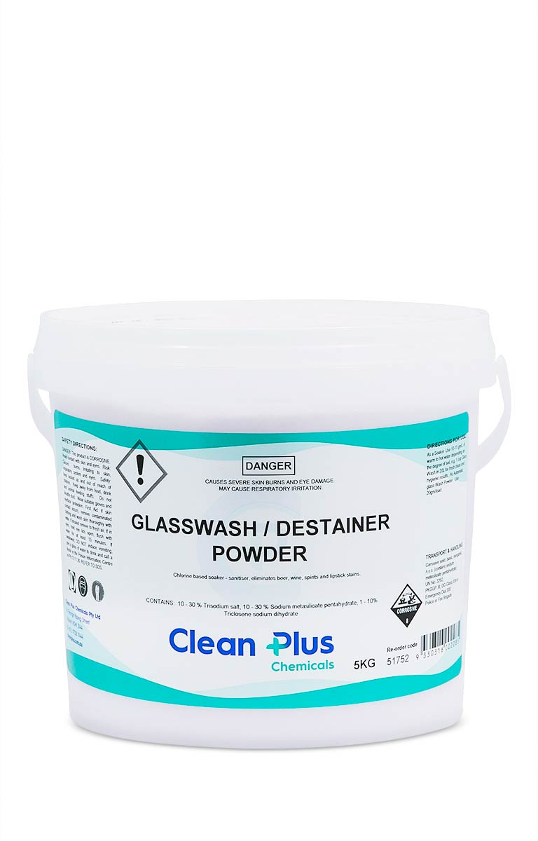 Glasswash/ Destainer Powder