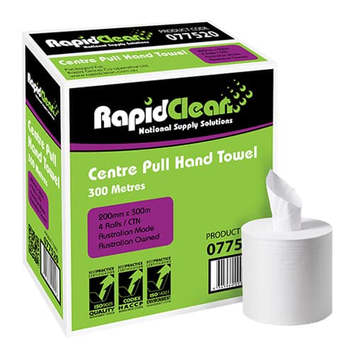 Hand Towel Centre Pull 300mtr 4 rolls/ct