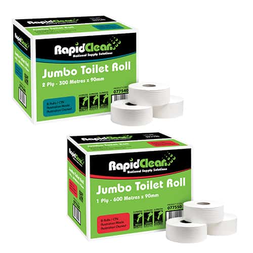Toilet Paper 2 ply 300mtr Jumbo 8/ctn